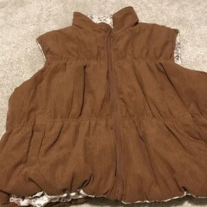 Southern Grace Brown Corduroy Vest 3x